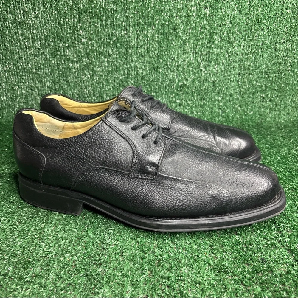 Belvedere Bay Bridge Black Pebbled Leather Square‎ Shoes Men’s Size 13 EEE WIDE